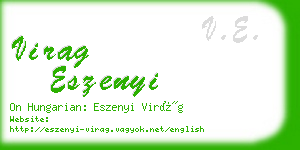 virag eszenyi business card